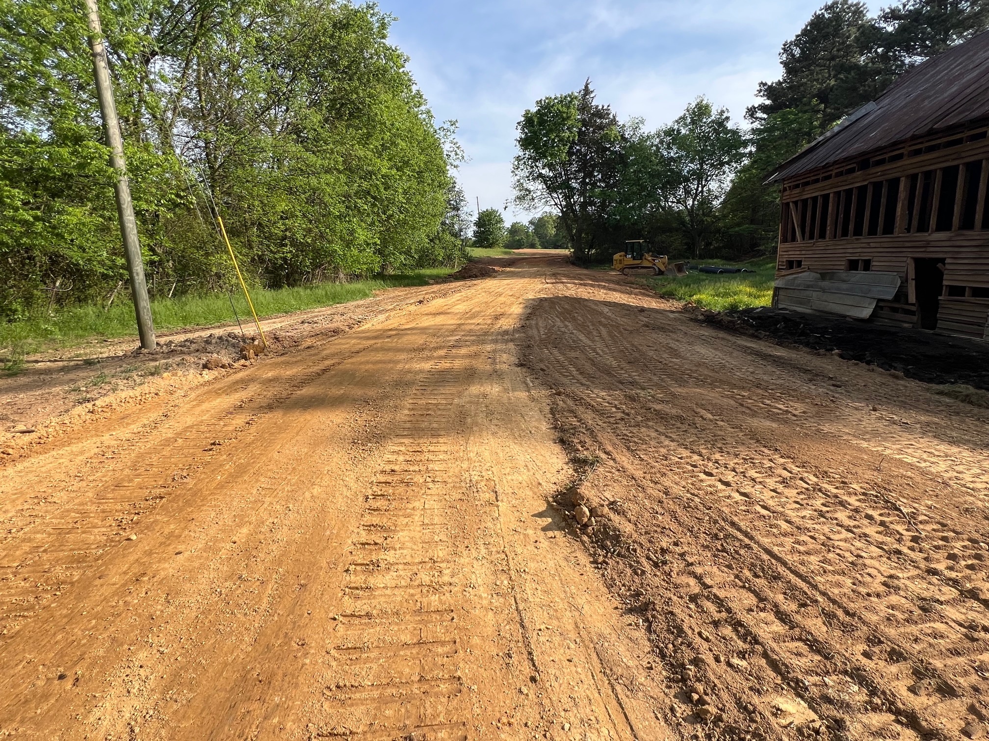 grading crew shaping a homesite